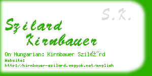 szilard kirnbauer business card